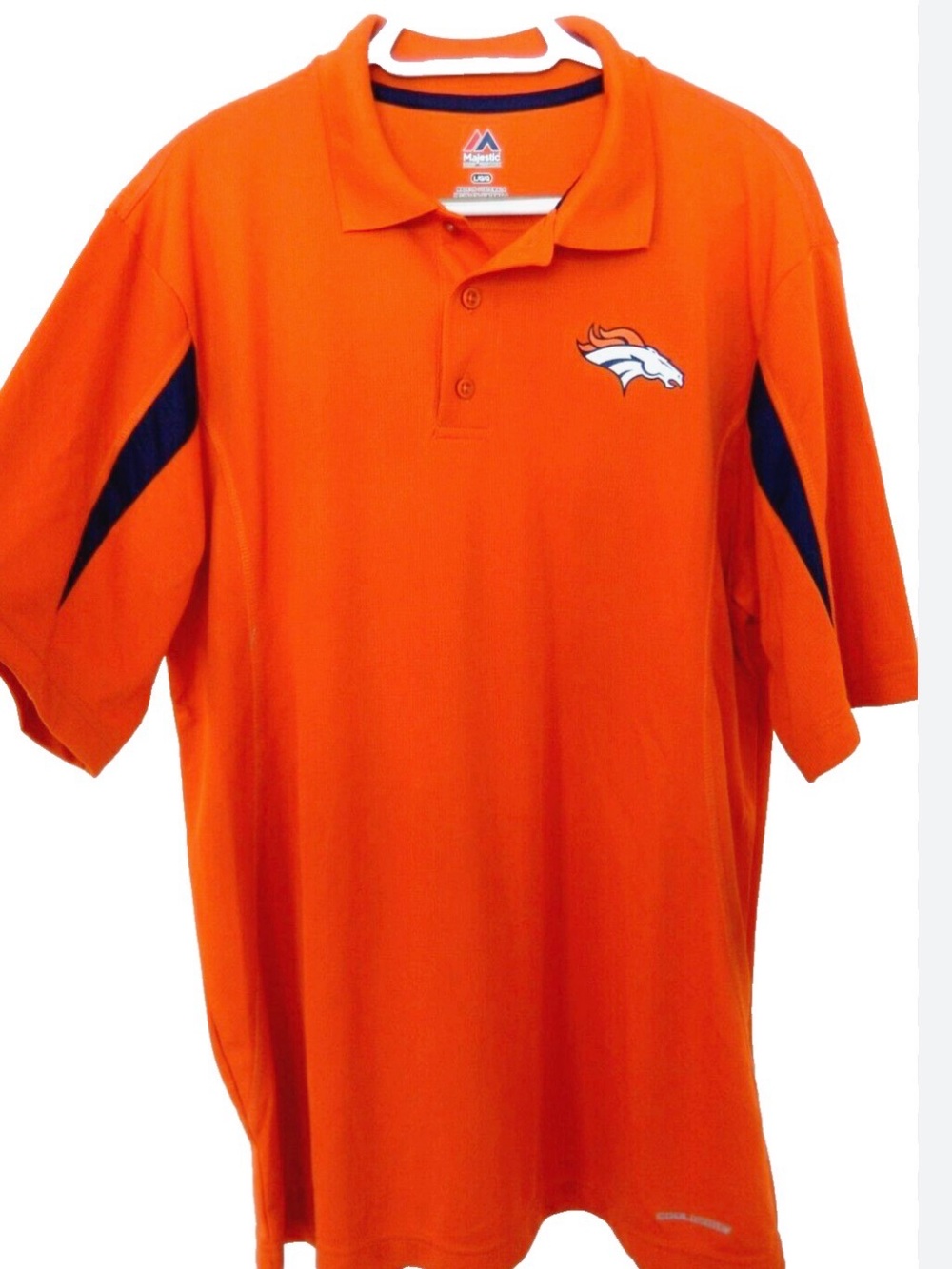 Denver Broncos NFL Majestic Xtra-Lite Polo Sz Medium